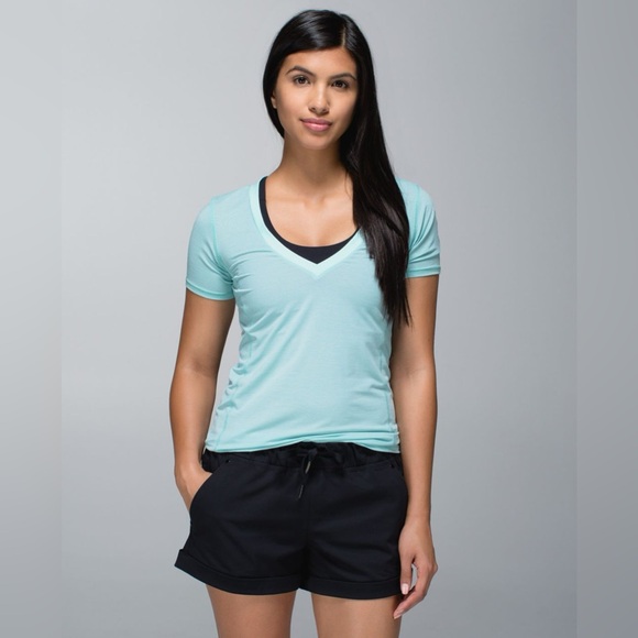 Lululemon✨EUC✨Silverscent Runner Up Short Sleeve✨Heathered Aquamarine✨size 4 - Picture 4 of 15